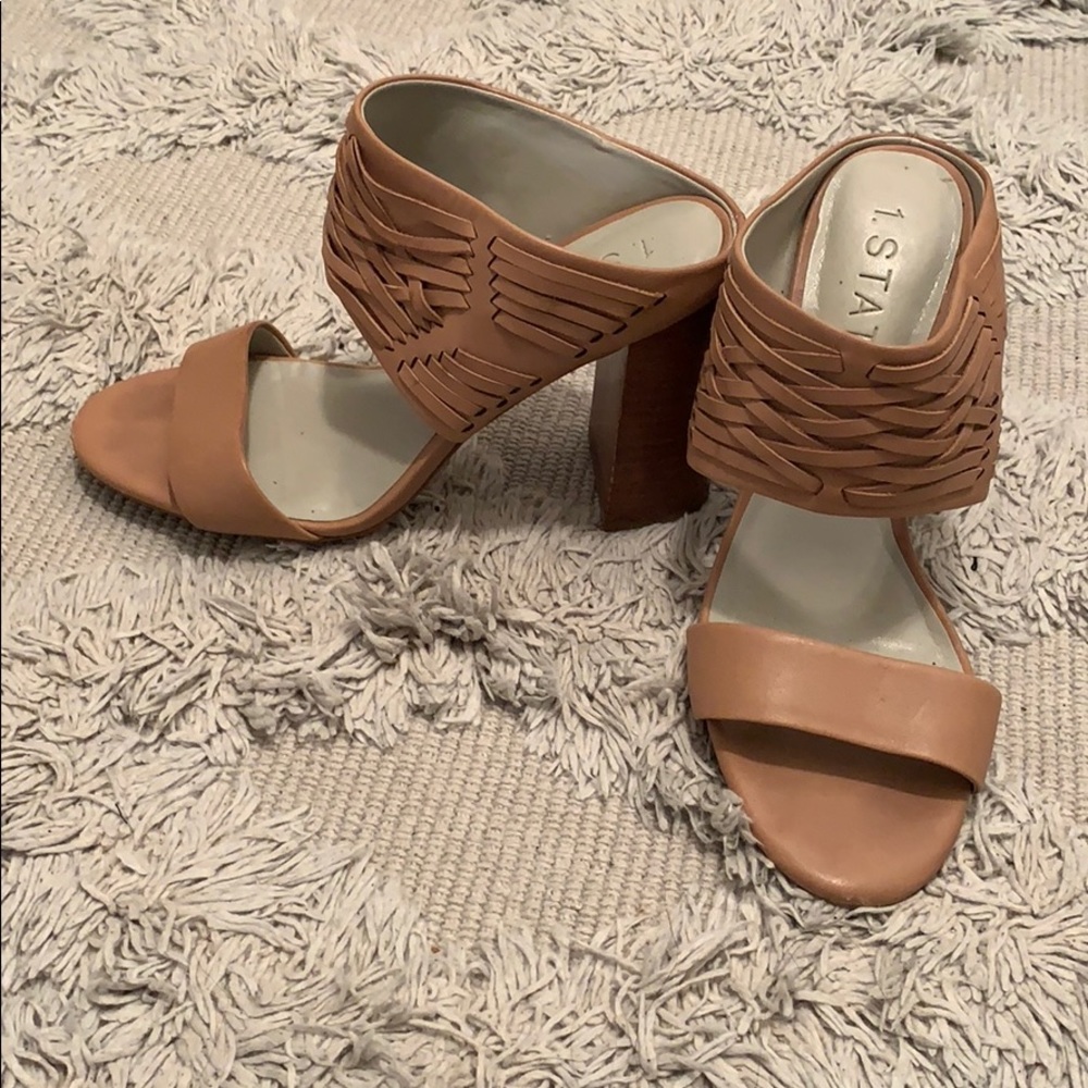 Tan Slide Heels